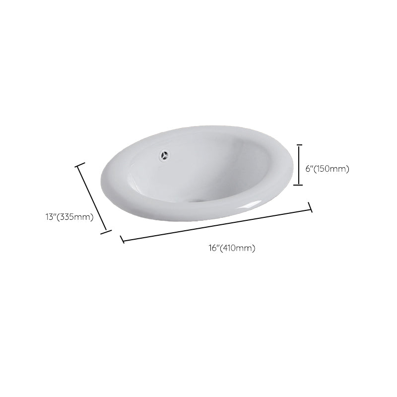 Modern Style Bathroom Sink Oval Porcelain Undermount Bathroom Sink Clearhalo 'Bathroom Remodel & Bathroom Fixtures' 'Bathroom Sinks & Faucet Components' 'Bathroom Sinks' 'bathroom_sink' 'Home Improvement' 'home_improvement' 'home_improvement_bathroom_sink' 6914534