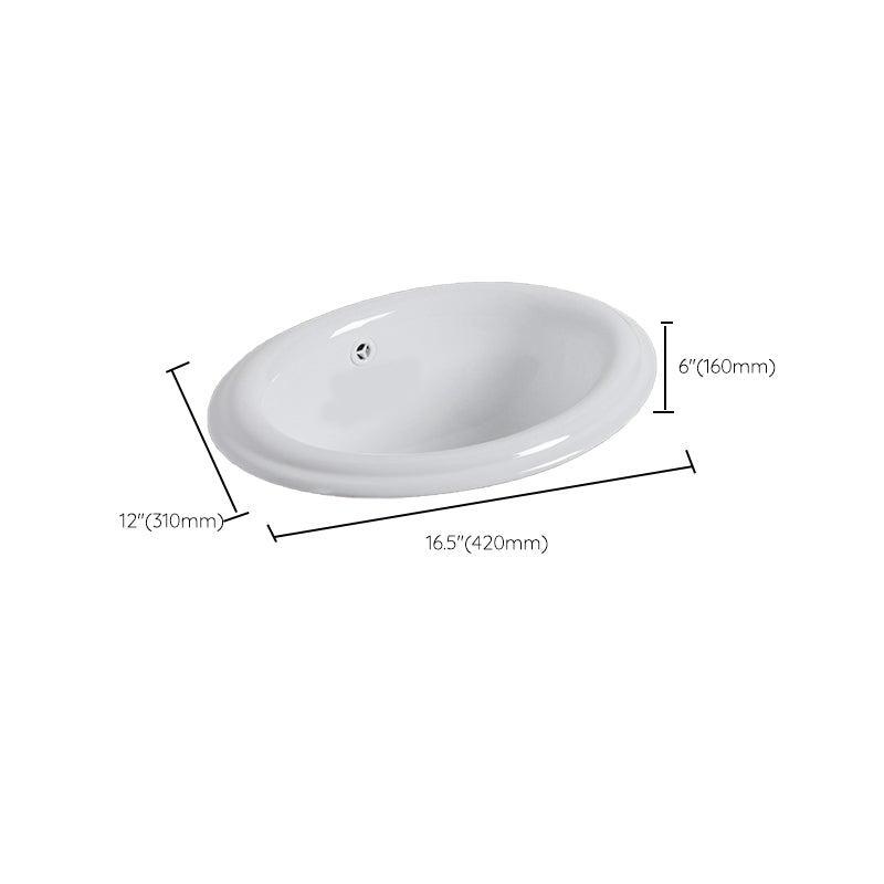 Modern Style Bathroom Sink Oval Porcelain Undermount Bathroom Sink Clearhalo 'Bathroom Remodel & Bathroom Fixtures' 'Bathroom Sinks & Faucet Components' 'Bathroom Sinks' 'bathroom_sink' 'Home Improvement' 'home_improvement' 'home_improvement_bathroom_sink' 6914538