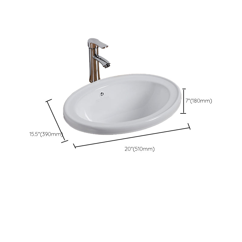 Modern Style Bathroom Sink Oval Porcelain Undermount Bathroom Sink Clearhalo 'Bathroom Remodel & Bathroom Fixtures' 'Bathroom Sinks & Faucet Components' 'Bathroom Sinks' 'bathroom_sink' 'Home Improvement' 'home_improvement' 'home_improvement_bathroom_sink' 6914552