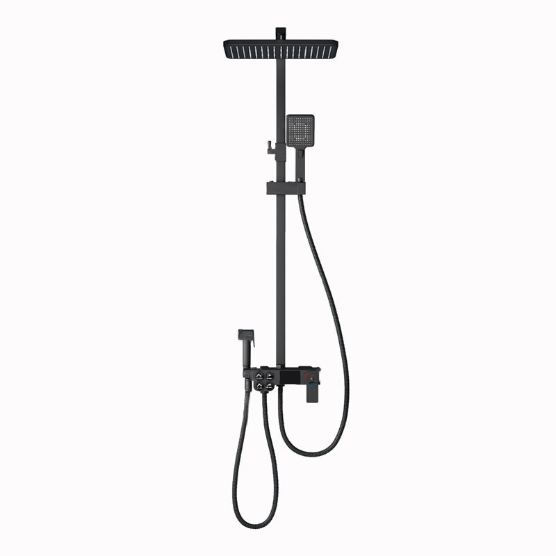 Shower Trim Square Handheld Shower Head Massage Jet Shower System Clearhalo 'Bathroom Remodel & Bathroom Fixtures' 'Home Improvement' 'home_improvement' 'home_improvement_shower_faucets' 'Shower Faucets & Systems' 'shower_faucets' 'Showers & Bathtubs Plumbing' 'Showers & Bathtubs' 6915127