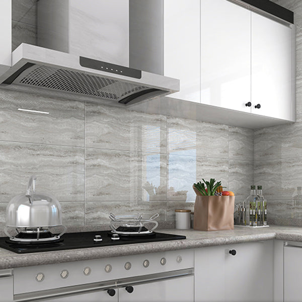 Rectangular PVC 12" X 23" 6-Pack Peel and Stick Wall Tile Kitchen and Bathroom Backsplash Grey 60-Piece Set Clearhalo 'Flooring 'Home Improvement' 'home_improvement' 'home_improvement_peel_stick_blacksplash' 'Peel & Stick Backsplash Tile' 'peel_stick_blacksplash' 'Walls & Ceilings' Walls and Ceiling' 6915377
