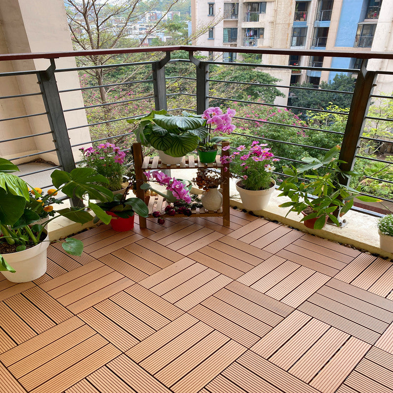 Composite Decking Tiles Interlocking Water Resistant Floor Tiles Beige Clearhalo 'Home Improvement' 'home_improvement' 'home_improvement_outdoor_deck_tiles_planks' 'Outdoor Deck Tiles & Planks' 'Outdoor Flooring & Tile' 'Outdoor Remodel' 'outdoor_deck_tiles_planks' 6915695