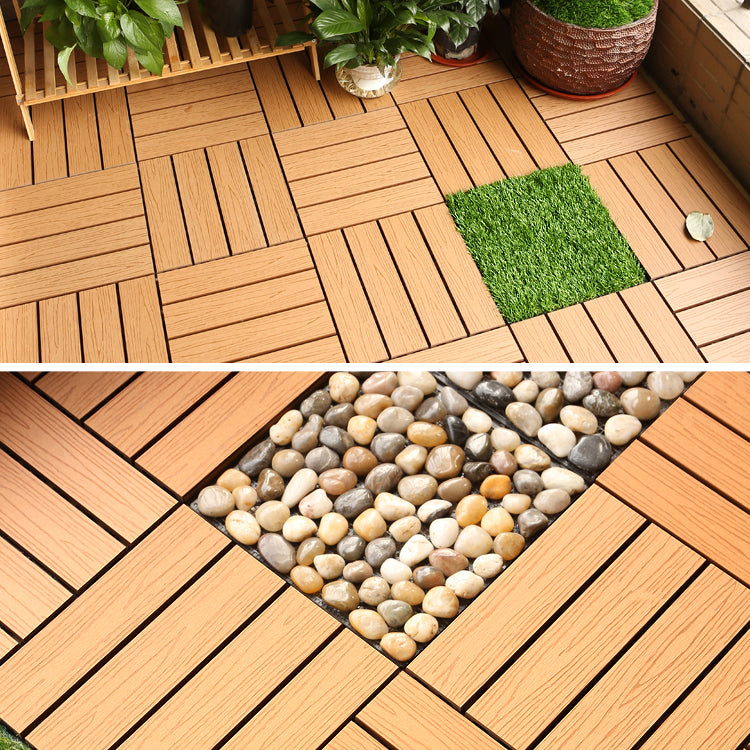 Composite Decking Tiles Interlocking Water Resistant Floor Tiles Clearhalo 'Home Improvement' 'home_improvement' 'home_improvement_outdoor_deck_tiles_planks' 'Outdoor Deck Tiles & Planks' 'Outdoor Flooring & Tile' 'Outdoor Remodel' 'outdoor_deck_tiles_planks' 6915706