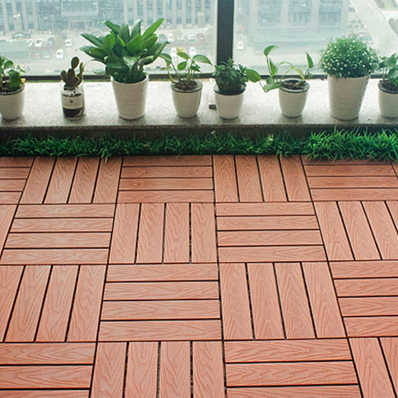 Interlocking Deck Tile Solid Color Water-Resistant Composite Deck Tile Kit Clearhalo 'Home Improvement' 'home_improvement' 'home_improvement_outdoor_deck_tiles_planks' 'Outdoor Deck Tiles & Planks' 'Outdoor Flooring & Tile' 'Outdoor Remodel' 'outdoor_deck_tiles_planks' 6915719