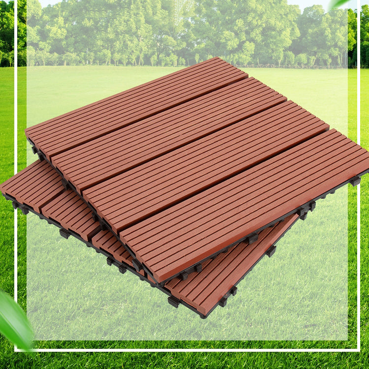 Interlocking Deck Tile Solid Color Water-Resistant Composite Deck Tile Kit Clearhalo 'Home Improvement' 'home_improvement' 'home_improvement_outdoor_deck_tiles_planks' 'Outdoor Deck Tiles & Planks' 'Outdoor Flooring & Tile' 'Outdoor Remodel' 'outdoor_deck_tiles_planks' 6915722