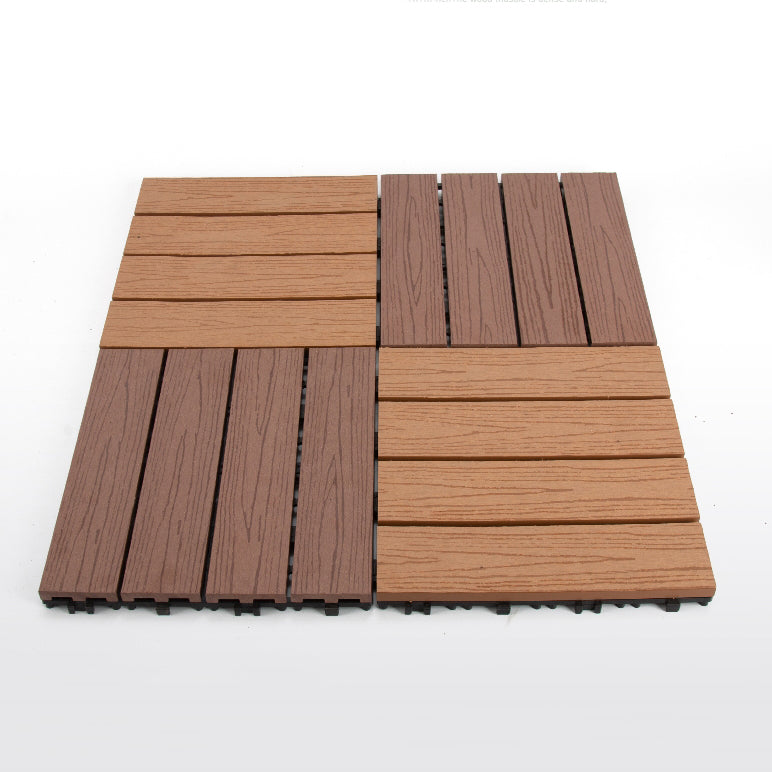 Interlocking Deck Tile Solid Color Water-Resistant Composite Deck Tile Kit Clearhalo 'Home Improvement' 'home_improvement' 'home_improvement_outdoor_deck_tiles_planks' 'Outdoor Deck Tiles & Planks' 'Outdoor Flooring & Tile' 'Outdoor Remodel' 'outdoor_deck_tiles_planks' 6915728