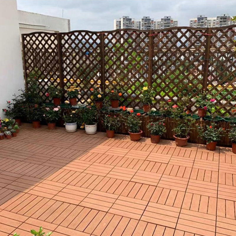 Interlocking Deck Tile Solid Color Water-Resistant Composite Deck Tile Kit Clearhalo 'Home Improvement' 'home_improvement' 'home_improvement_outdoor_deck_tiles_planks' 'Outdoor Deck Tiles & Planks' 'Outdoor Flooring & Tile' 'Outdoor Remodel' 'outdoor_deck_tiles_planks' 6915734