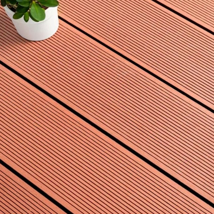 Composite Deck Tiles Pure Color Water Resistant Outdoor Flooring Rosewood 10-Piece Set Square Clearhalo 'Home Improvement' 'home_improvement' 'home_improvement_outdoor_deck_tiles_planks' 'Outdoor Deck Tiles & Planks' 'Outdoor Flooring & Tile' 'Outdoor Remodel' 'outdoor_deck_tiles_planks' 6915737