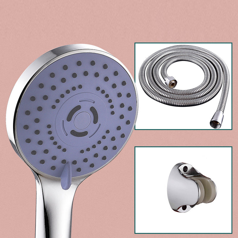 Round Shower Head Plastic Shower Head with Adjustable Spray Pattern Shower Heads & Hose & Wall pedestal Clearhalo 'Bathroom Remodel & Bathroom Fixtures' 'Home Improvement' 'home_improvement' 'home_improvement_shower_heads' 'Shower Heads' 'shower_heads' 'Showers & Bathtubs Plumbing' 'Showers & Bathtubs' 6915813