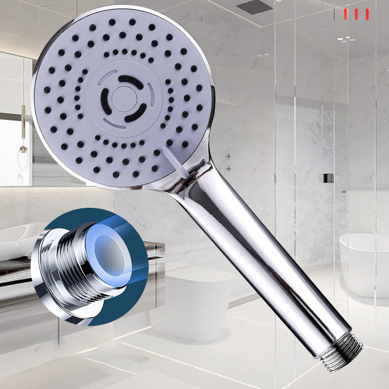 Modern Plastic Shower Head Round Handheld Shower Head with Adjustable Water Flow Clearhalo 'Bathroom Remodel & Bathroom Fixtures' 'Home Improvement' 'home_improvement' 'home_improvement_shower_heads' 'Shower Heads' 'shower_heads' 'Showers & Bathtubs Plumbing' 'Showers & Bathtubs' 6915891