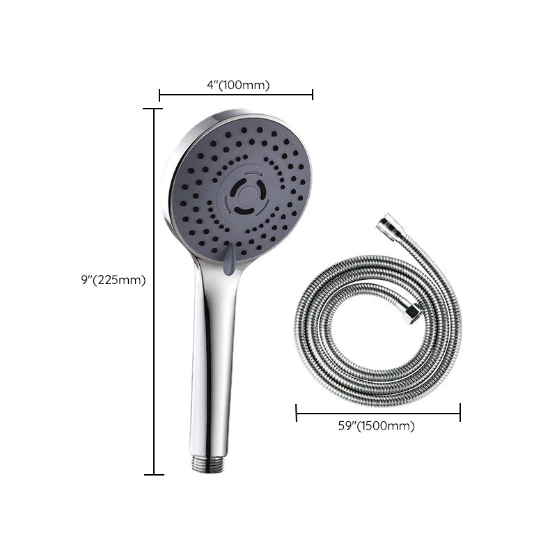 Modern Plastic Shower Head Round Handheld Shower Head with Adjustable Water Flow Clearhalo 'Bathroom Remodel & Bathroom Fixtures' 'Home Improvement' 'home_improvement' 'home_improvement_shower_heads' 'Shower Heads' 'shower_heads' 'Showers & Bathtubs Plumbing' 'Showers & Bathtubs' 6915892