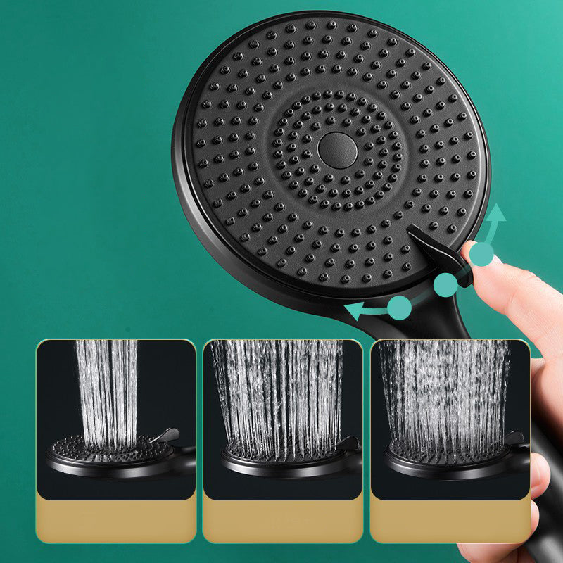 Round Shower Head Plastic Handheld Shower Head with Adjustable Spray Pattern Clearhalo 'Bathroom Remodel & Bathroom Fixtures' 'Home Improvement' 'home_improvement' 'home_improvement_shower_heads' 'Shower Heads' 'shower_heads' 'Showers & Bathtubs Plumbing' 'Showers & Bathtubs' 6915908