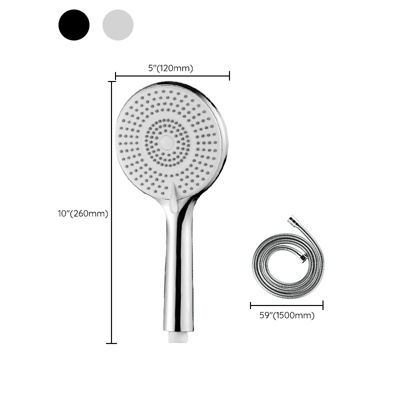 Round Shower Head Plastic Handheld Shower Head with Adjustable Spray Pattern Clearhalo 'Bathroom Remodel & Bathroom Fixtures' 'Home Improvement' 'home_improvement' 'home_improvement_shower_heads' 'Shower Heads' 'shower_heads' 'Showers & Bathtubs Plumbing' 'Showers & Bathtubs' 6915921