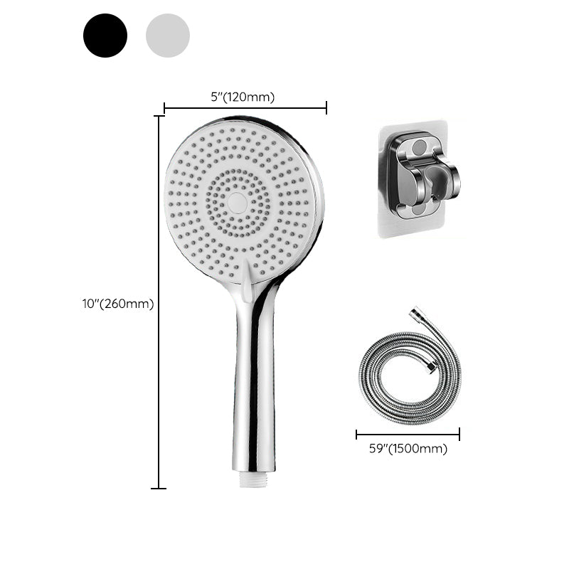 Round Shower Head Plastic Handheld Shower Head with Adjustable Spray Pattern Clearhalo 'Bathroom Remodel & Bathroom Fixtures' 'Home Improvement' 'home_improvement' 'home_improvement_shower_heads' 'Shower Heads' 'shower_heads' 'Showers & Bathtubs Plumbing' 'Showers & Bathtubs' 6915922