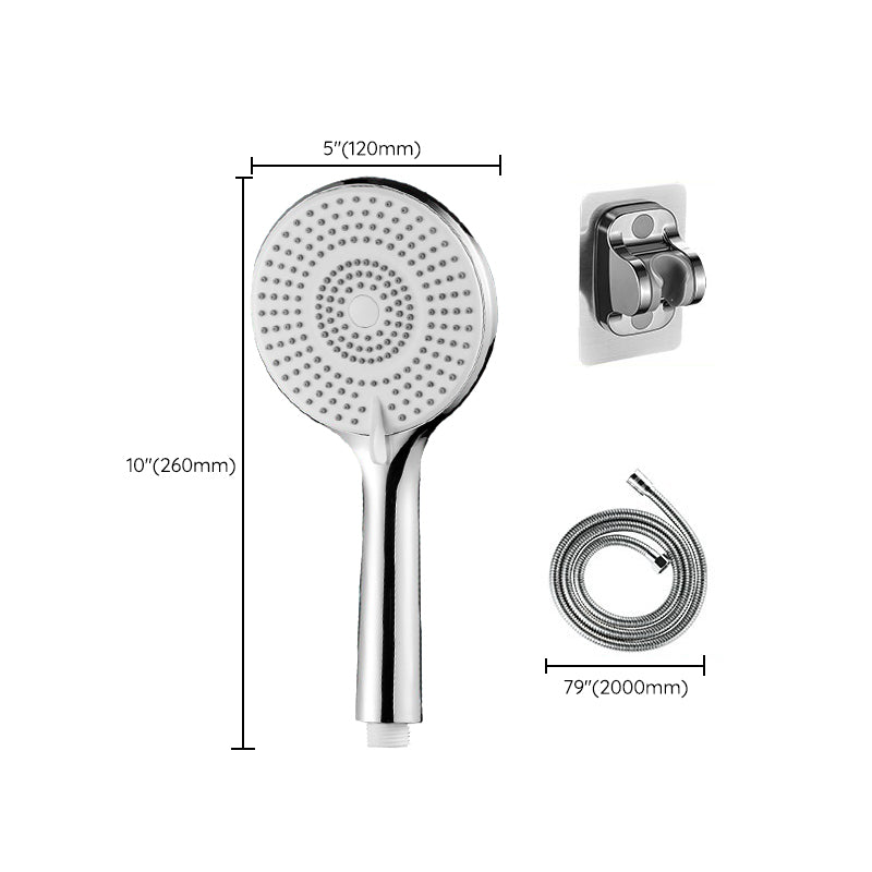 Round Shower Head Plastic Handheld Shower Head with Adjustable Spray Pattern Clearhalo 'Bathroom Remodel & Bathroom Fixtures' 'Home Improvement' 'home_improvement' 'home_improvement_shower_heads' 'Shower Heads' 'shower_heads' 'Showers & Bathtubs Plumbing' 'Showers & Bathtubs' 6915926