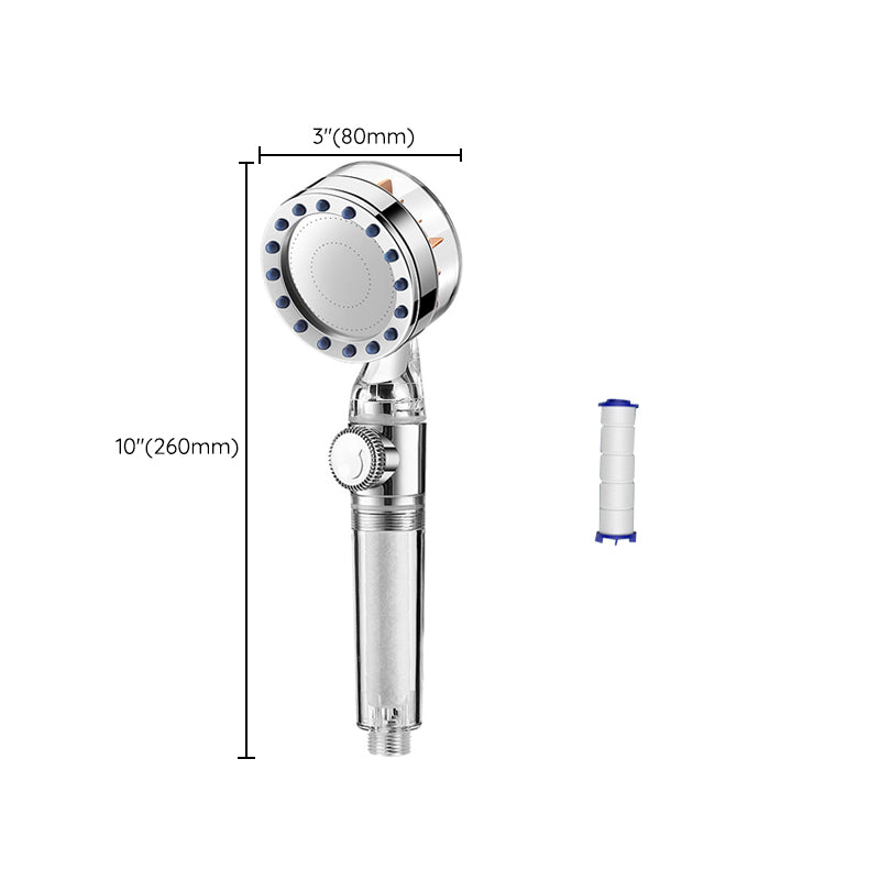 現代ハンドヘルド過給式シャワーヘッド円形タービンヘッド-Clearhalo