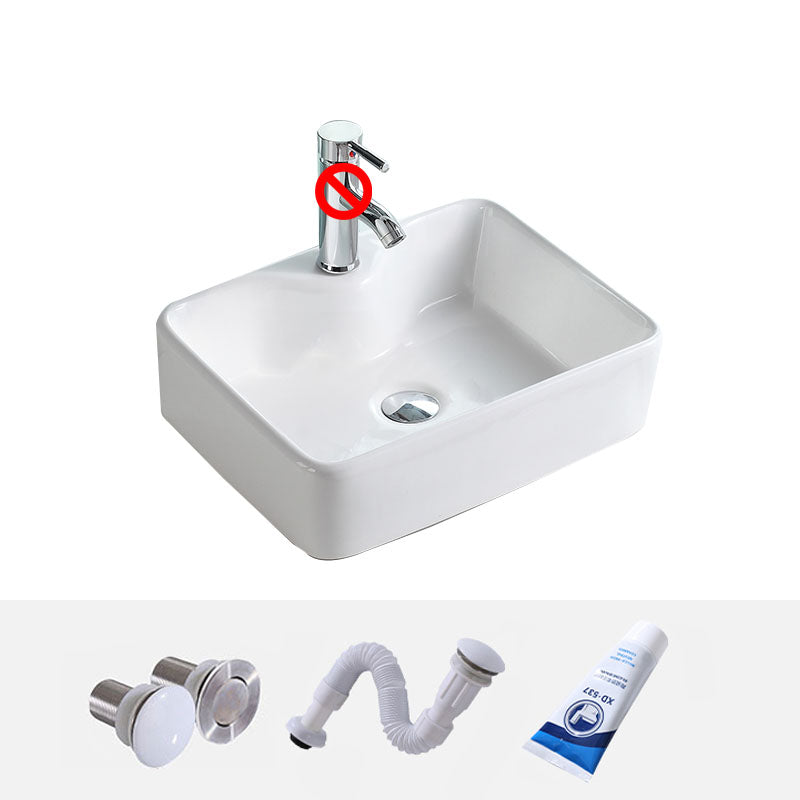 Porcelain Bathroom Sink Contemporary Simple Vessel Bathroom Sink Sink Clearhalo 'Bathroom Remodel & Bathroom Fixtures' 'Bathroom Sinks & Faucet Components' 'Bathroom Sinks' 'bathroom_sink' 'Home Improvement' 'home_improvement' 'home_improvement_bathroom_sink' 6916372