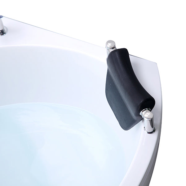 Modern 25.59-inch Tall Acrylic Tub Soak Corner White Bathtub Clearhalo 'Bathroom Remodel & Bathroom Fixtures' 'Bathtubs' 'Home Improvement' 'home_improvement' 'home_improvement_bathtubs' 'Showers & Bathtubs' 6921596