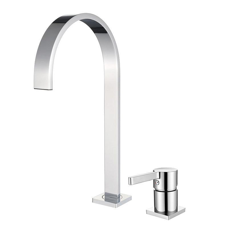 Single Handle Basin Faucet Contemporary Luxury Bathroom Faucet Clearhalo 'Bathroom Remodel & Bathroom Fixtures' 'Bathroom Sink Faucets' 'Bathroom Sinks & Faucet Components' 'bathroom_sink_faucets' 'Home Improvement' 'home_improvement' 'home_improvement_bathroom_sink_faucets' 6926456