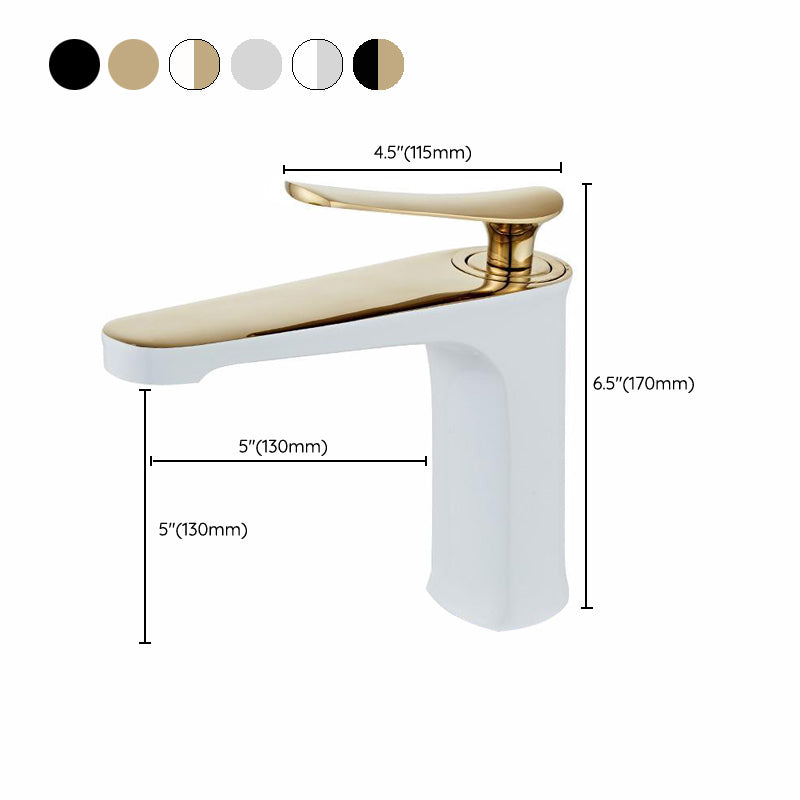 Light Luxury Basin Faucet 6.69" H Modern Brass Vessel Sink Faucet Clearhalo 'Bathroom Remodel & Bathroom Fixtures' 'Bathroom Sink Faucets' 'Bathroom Sinks & Faucet Components' 'bathroom_sink_faucets' 'Casa' 'Home Improvement' 'home_improvement' 'home_improvement_bathroom_sink_faucets' 6926476