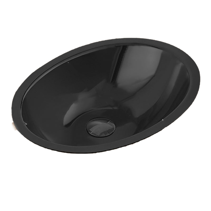 Oval Undermount Bathroom Sink Stainless Steel Shut-Off Valve Included Bathroom Sink Clearhalo 'Bathroom Remodel & Bathroom Fixtures' 'Bathroom Sinks & Faucet Components' 'Bathroom Sinks' 'bathroom_sink' 'Home Improvement' 'home_improvement' 'home_improvement_bathroom_sink' 6926754