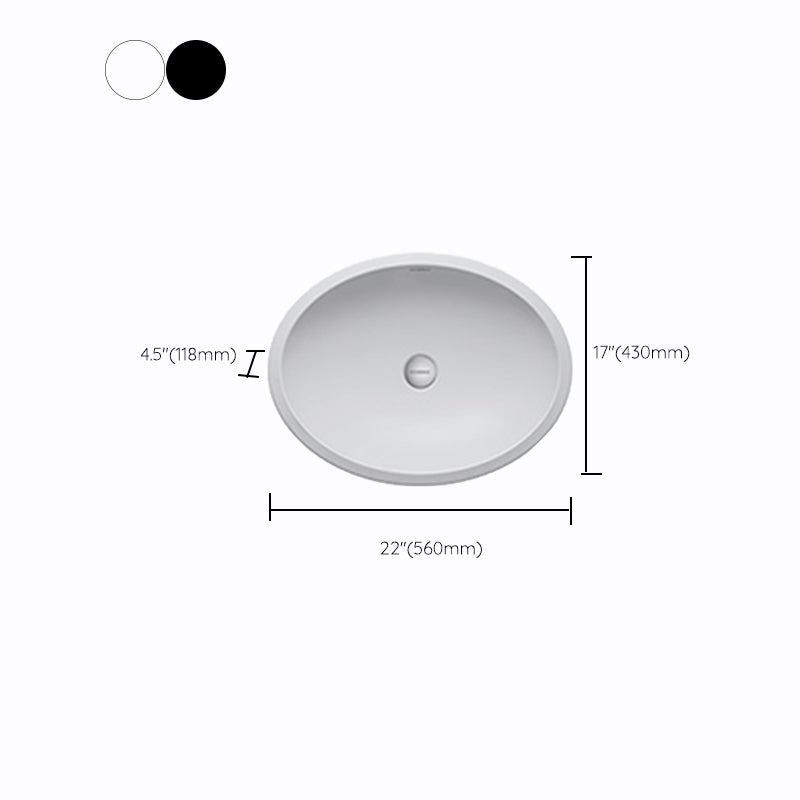 Oval Porcelain Vessel Sink Modern Bathroom Sink with Overflow(Not Including Faucet) Clearhalo 'Bathroom Remodel & Bathroom Fixtures' 'Bathroom Sinks & Faucet Components' 'Bathroom Sinks' 'bathroom_sink' 'Home Improvement' 'home_improvement' 'home_improvement_bathroom_sink' 6926850