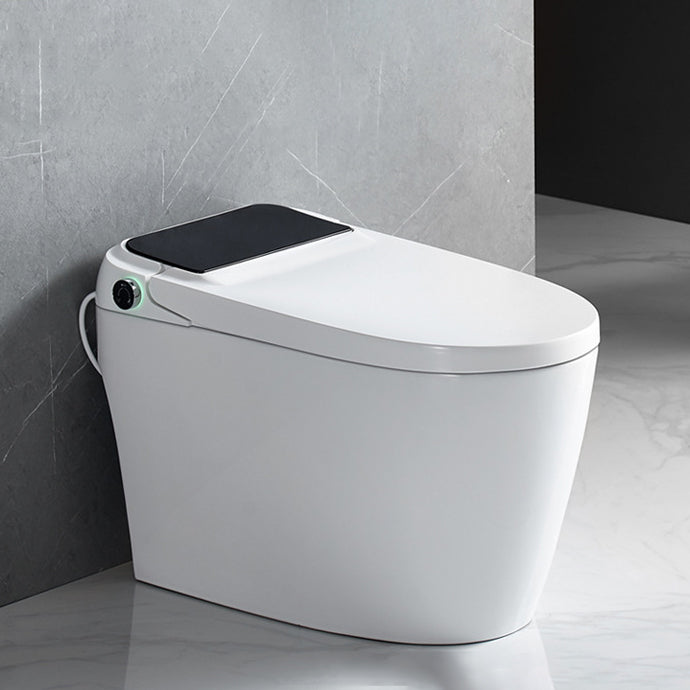 Elongated Floor Mount Bidet Contemporary White Floor Standing Bidet with Heated Seat Clearhalo 'Bathroom Remodel & Bathroom Fixtures' 'Bidets' 'Home Improvement' 'home_improvement' 'home_improvement_bidets' 'Toilets & Bidets' 6927608