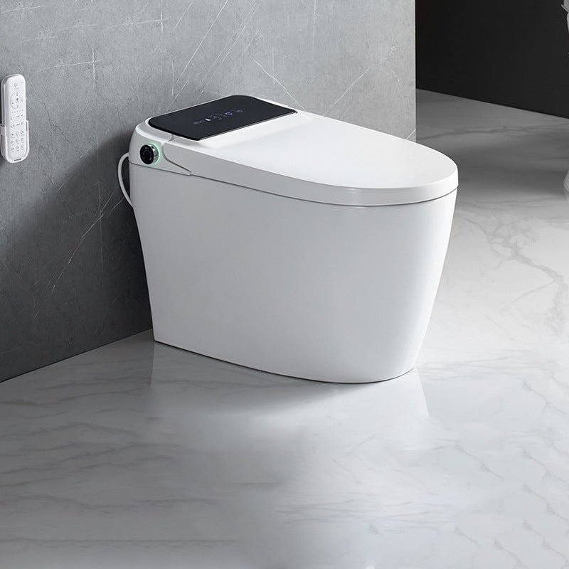 Elongated Floor Mount Bidet Contemporary White Floor Standing Bidet with Heated Seat Clearhalo 'Bathroom Remodel & Bathroom Fixtures' 'Bidets' 'Home Improvement' 'home_improvement' 'home_improvement_bidets' 'Toilets & Bidets' 6927609