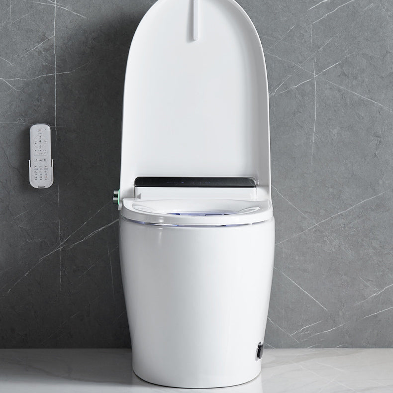 Elongated Floor Mount Bidet Contemporary White Floor Standing Bidet with Heated Seat Clearhalo 'Bathroom Remodel & Bathroom Fixtures' 'Bidets' 'Home Improvement' 'home_improvement' 'home_improvement_bidets' 'Toilets & Bidets' 6927610