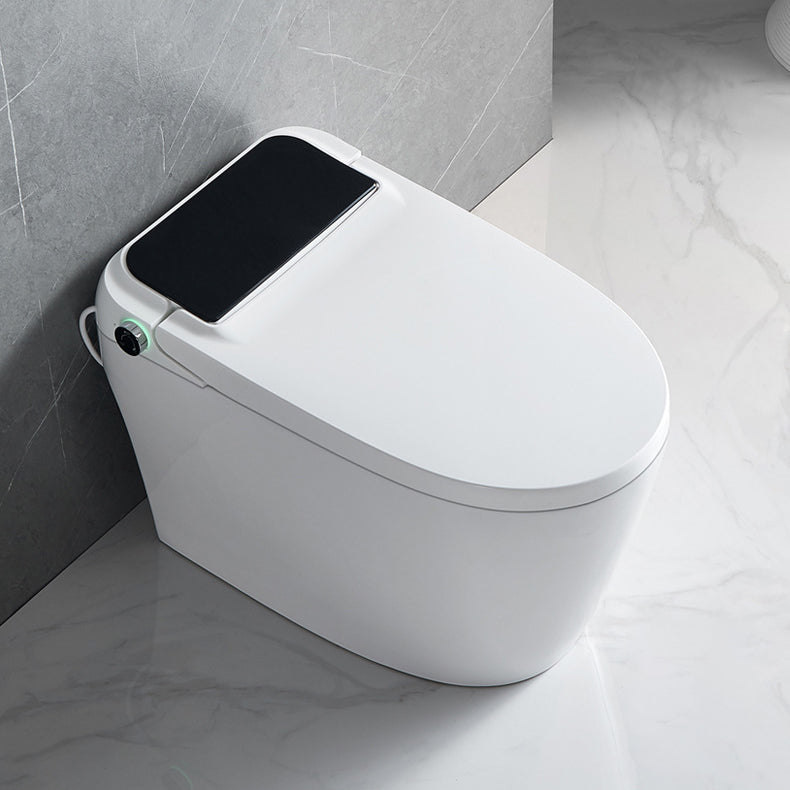 Elongated Floor Mount Bidet Contemporary White Floor Standing Bidet with Heated Seat Clearhalo 'Bathroom Remodel & Bathroom Fixtures' 'Bidets' 'Home Improvement' 'home_improvement' 'home_improvement_bidets' 'Toilets & Bidets' 6927612