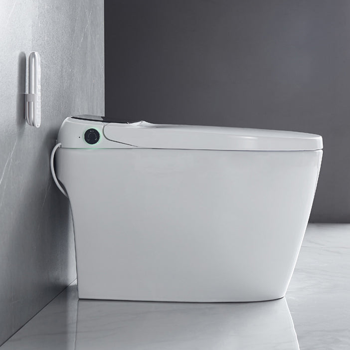 Elongated Floor Mount Bidet Contemporary White Floor Standing Bidet with Heated Seat Clearhalo 'Bathroom Remodel & Bathroom Fixtures' 'Bidets' 'Home Improvement' 'home_improvement' 'home_improvement_bidets' 'Toilets & Bidets' 6927623