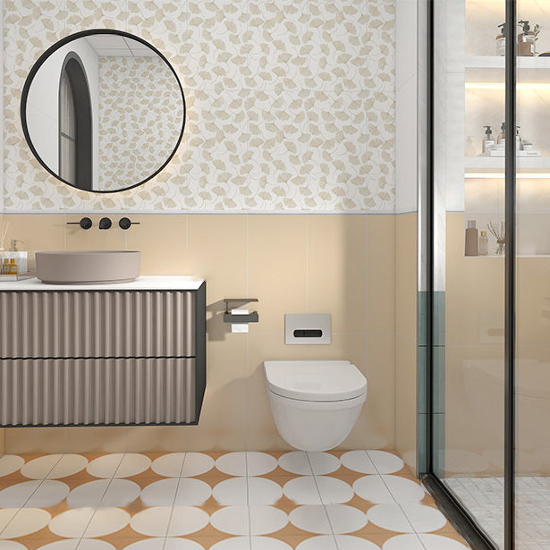 Rectangular Ceramic Matte Straight Edge Singular Tile Patterned Bathroom Wall Clearhalo 'Floor Tiles & Wall Tiles' 'floor_tiles_wall_tiles' 'Flooring 'Home Improvement' 'home_improvement' 'home_improvement_floor_tiles_wall_tiles' Walls and Ceiling' 6927827