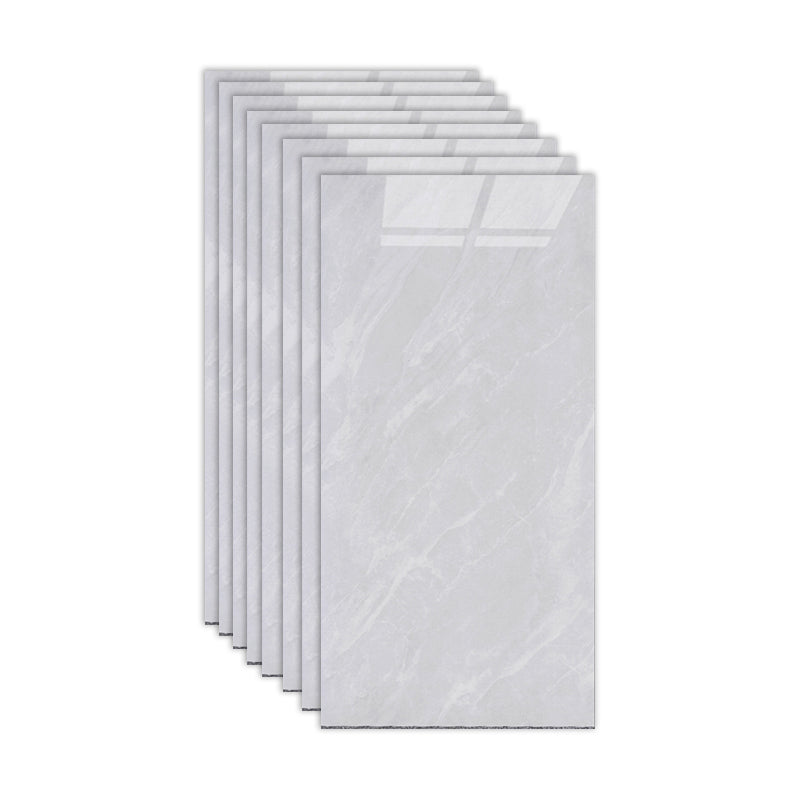 Rectangular Ceramic Polished Straight Edge Singular Tile Marble Look Bathroom Floor Light Gray-White Clearhalo 'Floor Tiles & Wall Tiles' 'floor_tiles_wall_tiles' 'Flooring 'Home Improvement' 'home_improvement' 'home_improvement_floor_tiles_wall_tiles' Walls and Ceiling' 6927831