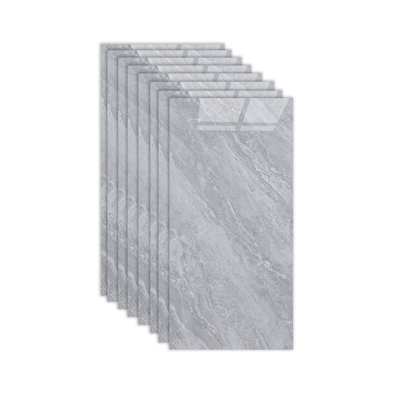 Rectangular Ceramic Polished Straight Edge Singular Tile Marble Look Bathroom Floor Grey Clearhalo 'Floor Tiles & Wall Tiles' 'floor_tiles_wall_tiles' 'Flooring 'Home Improvement' 'home_improvement' 'home_improvement_floor_tiles_wall_tiles' Walls and Ceiling' 6927838