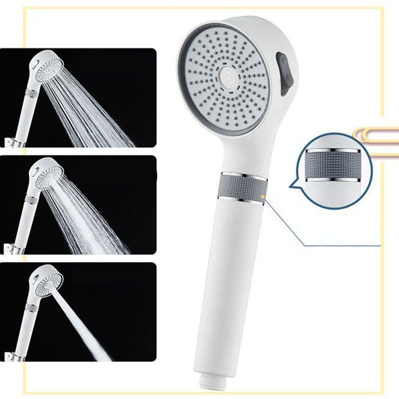 Shower Head 3-Setting Modern Round Plastic Water Filtration Handheld Shower Head Clearhalo 'Bathroom Remodel & Bathroom Fixtures' 'Home Improvement' 'home_improvement' 'home_improvement_shower_heads' 'Shower Heads' 'shower_heads' 'Showers & Bathtubs Plumbing' 'Showers & Bathtubs' 6928097