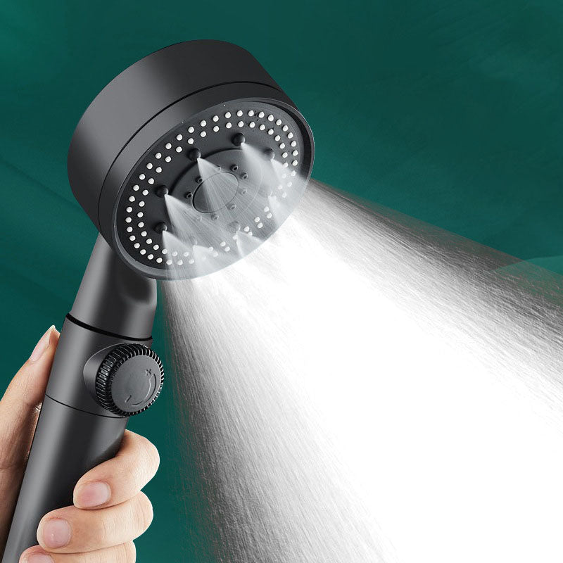 Contemporary Shower Head Combo Handheld Shower Head Plastic Wall-Mount Black Shower Head Hand Shower Clearhalo 'Bathroom Remodel & Bathroom Fixtures' 'Home Improvement' 'home_improvement' 'home_improvement_shower_heads' 'Shower Heads' 'shower_heads' 'Showers & Bathtubs Plumbing' 'Showers & Bathtubs' 6928180