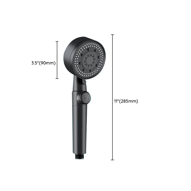 Contemporary Shower Head Combo Handheld Shower Head Plastic Wall-Mount Black Shower Head Clearhalo 'Bathroom Remodel & Bathroom Fixtures' 'Home Improvement' 'home_improvement' 'home_improvement_shower_heads' 'Shower Heads' 'shower_heads' 'Showers & Bathtubs Plumbing' 'Showers & Bathtubs' 6928193