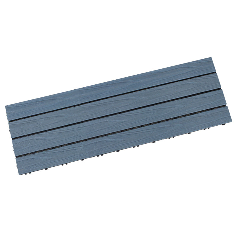 Rectangle Water Resistant Wooden Floor Smooth Engineered Floor Tile for Patio Garden Pewter 12"L x 35"W Clearhalo 'Flooring 'Hardwood Flooring' 'hardwood_flooring' 'Home Improvement' 'home_improvement' 'home_improvement_hardwood_flooring' Walls and Ceiling' 6928817