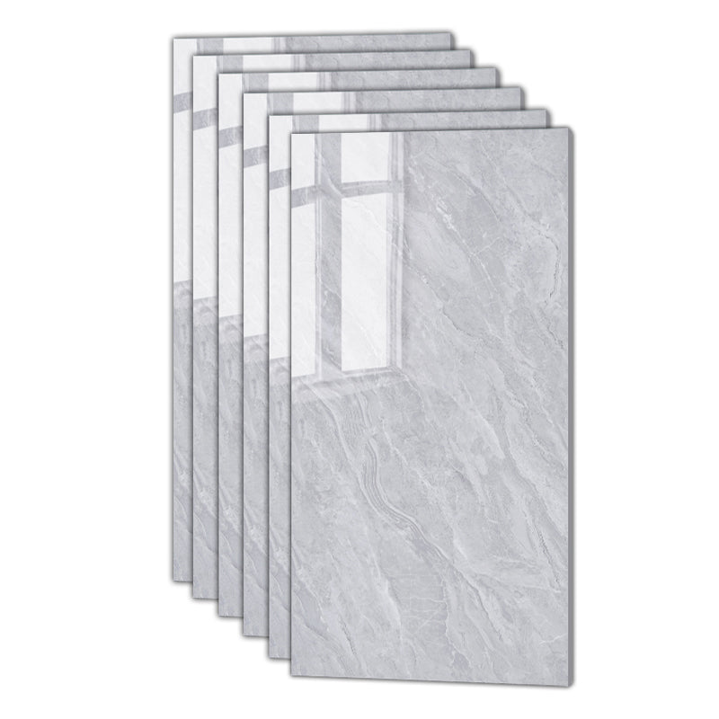 Square Ceramic Polished Straight Edge Singular Tile Marble Look Bathroom Wall Smoke Gray Clearhalo 'Floor Tiles & Wall Tiles' 'floor_tiles_wall_tiles' 'Flooring 'Home Improvement' 'home_improvement' 'home_improvement_floor_tiles_wall_tiles' Walls and Ceiling' 6929550