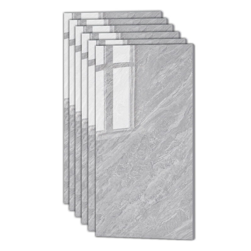 Square Ceramic Polished Straight Edge Singular Tile Marble Look Bathroom Wall Pure Gray Clearhalo 'Floor Tiles & Wall Tiles' 'floor_tiles_wall_tiles' 'Flooring 'Home Improvement' 'home_improvement' 'home_improvement_floor_tiles_wall_tiles' Walls and Ceiling' 6929559