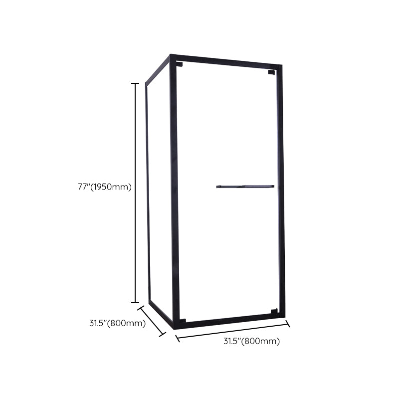 Semi-Frameless Shower Enclosure Square Corner Shower Enclosure Clearhalo 'Bathroom Remodel & Bathroom Fixtures' 'Home Improvement' 'home_improvement' 'home_improvement_shower_stalls_enclosures' 'Shower Stalls & Enclosures' 'shower_stalls_enclosures' 'Showers & Bathtubs' 6941202