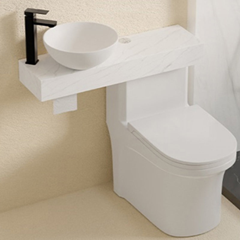 Modern One Piece Toilet Bowl White Urine Toilet with Seat for Bathroom Cold/Hot Water Dispensor ( Left) Clearhalo 'Bathroom Remodel & Bathroom Fixtures' 'Home Improvement' 'home_improvement' 'home_improvement_toilets' 'Toilets & Bidets' 'Toilets' 6941443