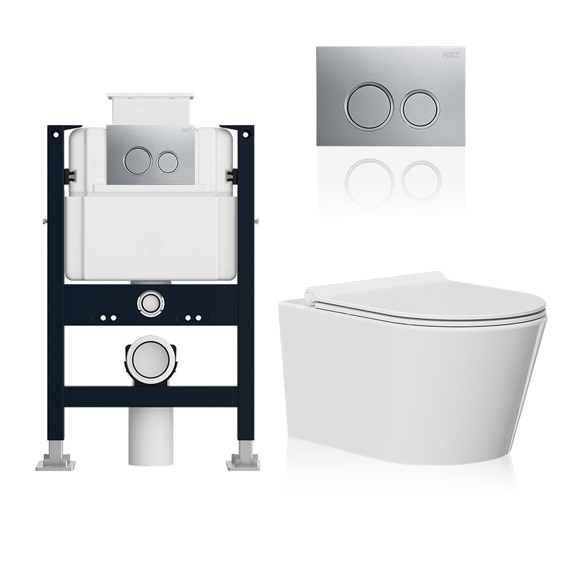 Contemporary One Piece Flush Toilet Wall Mount Urine Toilet for Bathroom White Clearhalo 'Bathroom Remodel & Bathroom Fixtures' 'Home Improvement' 'home_improvement' 'home_improvement_toilets' 'Toilets & Bidets' 'Toilets' 6941504