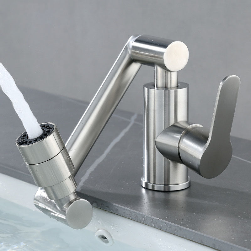 Modern Rotatable One Handle Deck Mounted Pot Filler Stainless Steel Profile Filler Stainless Steel Clearhalo 'Home Improvement' 'home_improvement' 'home_improvement_kitchen_faucets' 'Kitchen Faucets' 'Kitchen Remodel & Kitchen Fixtures' 'Kitchen Sinks & Faucet Components' 'kitchen_faucets' 6941604