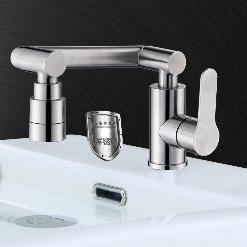 Modern Rotatable One Handle Deck Mounted Pot Filler Stainless Steel Profile Filler Clearhalo 'Home Improvement' 'home_improvement' 'home_improvement_kitchen_faucets' 'Kitchen Faucets' 'Kitchen Remodel & Kitchen Fixtures' 'Kitchen Sinks & Faucet Components' 'kitchen_faucets' 6941606