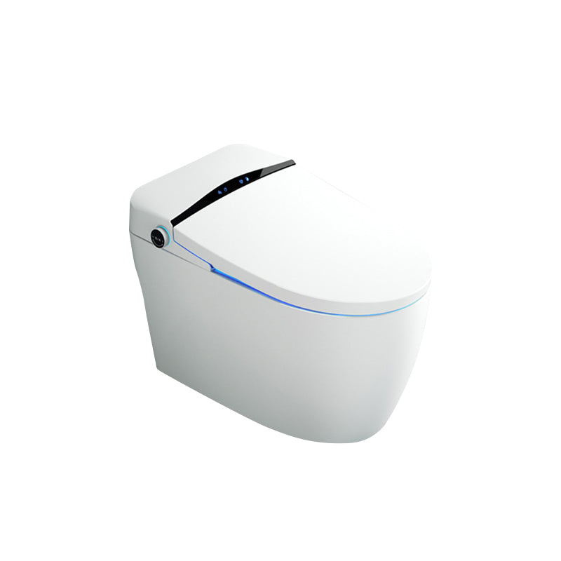 White Elongated Floor Mount Bidet Stain Resistant Floor Standing Bidet with Heated Seat Clearhalo 'Bathroom Remodel & Bathroom Fixtures' 'Bidets' 'Home Improvement' 'home_improvement' 'home_improvement_bidets' 'Toilets & Bidets' 6942057