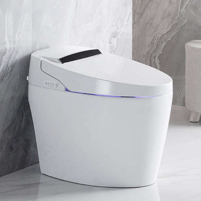 White Elongated Floor Mount Bidet Floor Standing Bidet with Heated Seat Clearhalo 'Bathroom Remodel & Bathroom Fixtures' 'Bidets' 'Home Improvement' 'home_improvement' 'home_improvement_bidets' 'Toilets & Bidets' 6942071