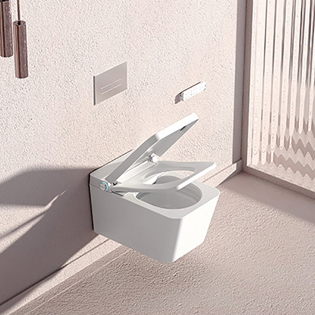 Elongated Wall Mounted Bidet White Wall Hung Toilet Set with Heated Seat Clearhalo 'Bathroom Remodel & Bathroom Fixtures' 'Bidets' 'Home Improvement' 'home_improvement' 'home_improvement_bidets' 'Toilets & Bidets' 6942126