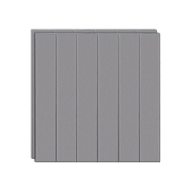 Solid Color 3D Embossed Wall Panel Waterproof Foam Indoor Wall Tile Grey 0.18"H Clearhalo 'Flooring 'Home Improvement' 'home_improvement' 'home_improvement_wall_paneling' 'Wall Paneling' 'wall_paneling' 'Walls & Ceilings' Walls and Ceiling' 6942410