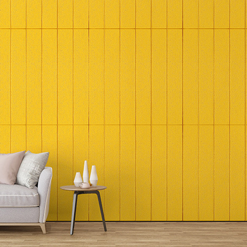 Solid Color 3D Embossed Wall Panel Waterproof Foam Indoor Wall Tile Yellow 0.18"H 20-Piece Set Clearhalo 'Flooring 'Home Improvement' 'home_improvement' 'home_improvement_wall_paneling' 'Wall Paneling' 'wall_paneling' 'Walls & Ceilings' Walls and Ceiling' 6942413